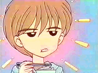 Akito eating rice. He doesn't hate sushi. (44K JPEG)