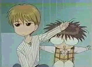 The dreaded karate chop (33K JPEG)